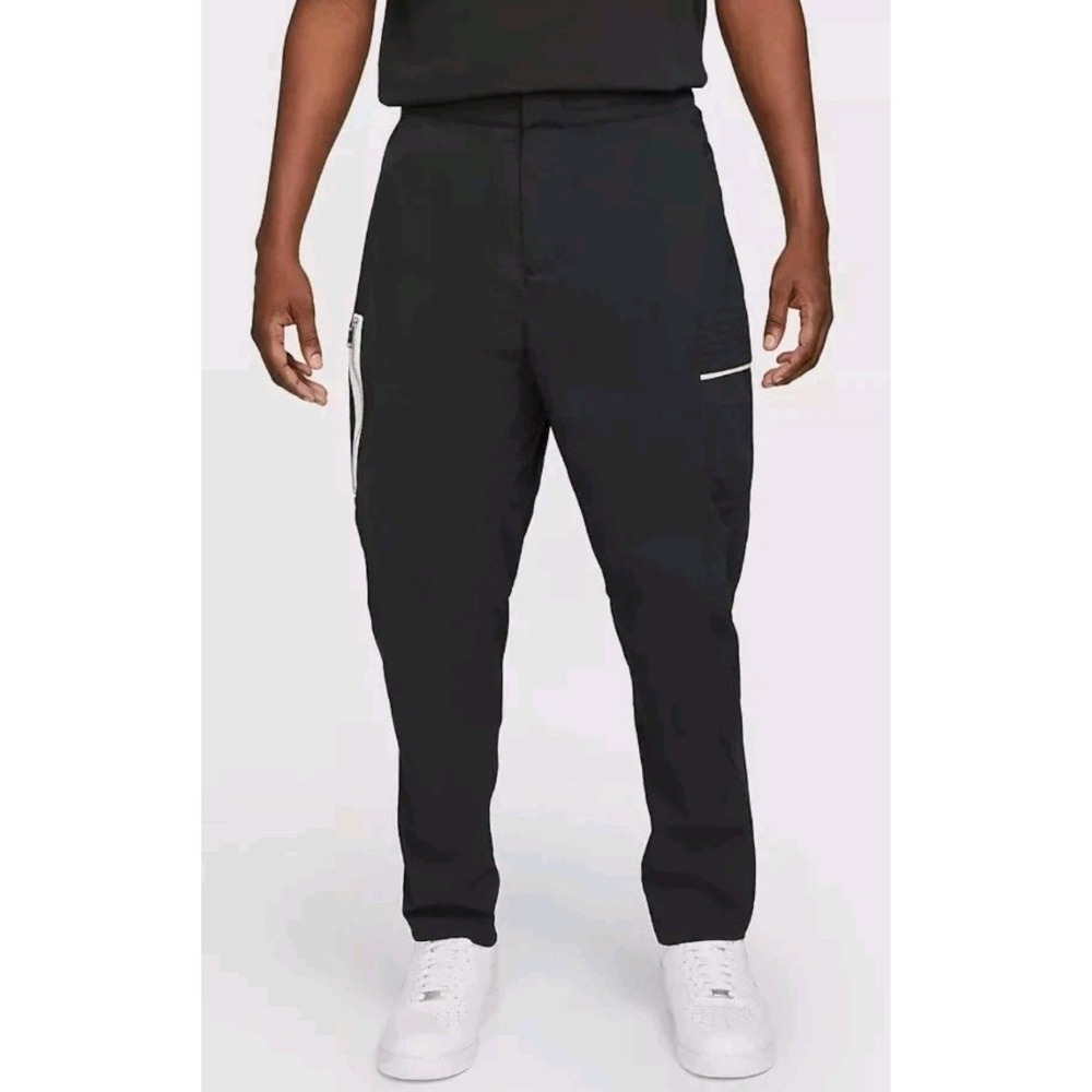 Nike Sportswear Essentials Utility Woven Pants Mens Sz 32 M Black‎ Pockets Cargo